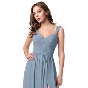 NWT Azazie Evie Bridesmaid Dress Dusty Blue